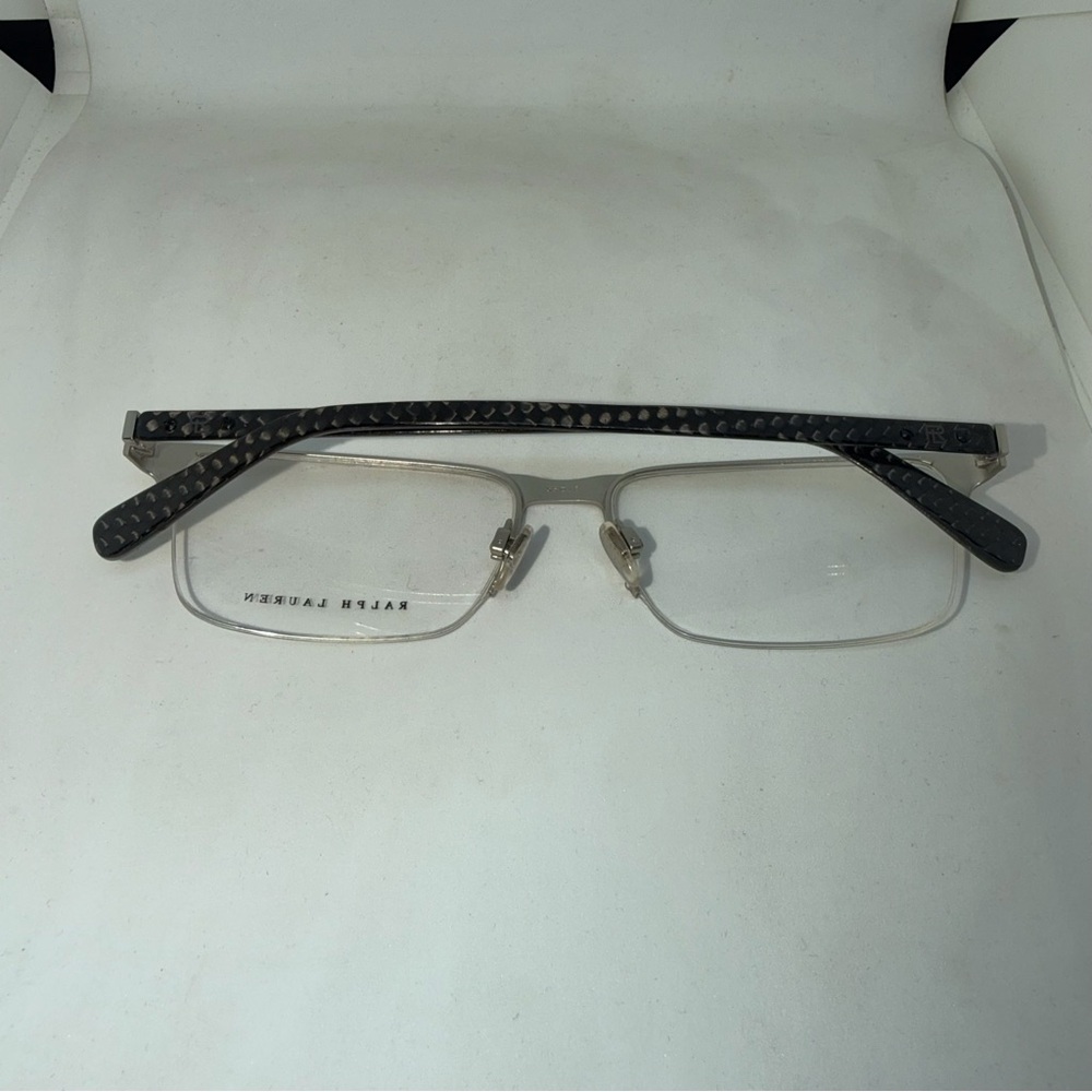 Ralph Lauren Silver Metal Rectangular Glasses Wit… - image 2